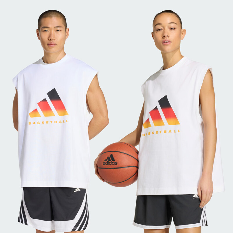 Adidas BASKETBALOVÉ TRIČKO BEZ RUKÁVŮ S GRAFIKOU DBB 2
