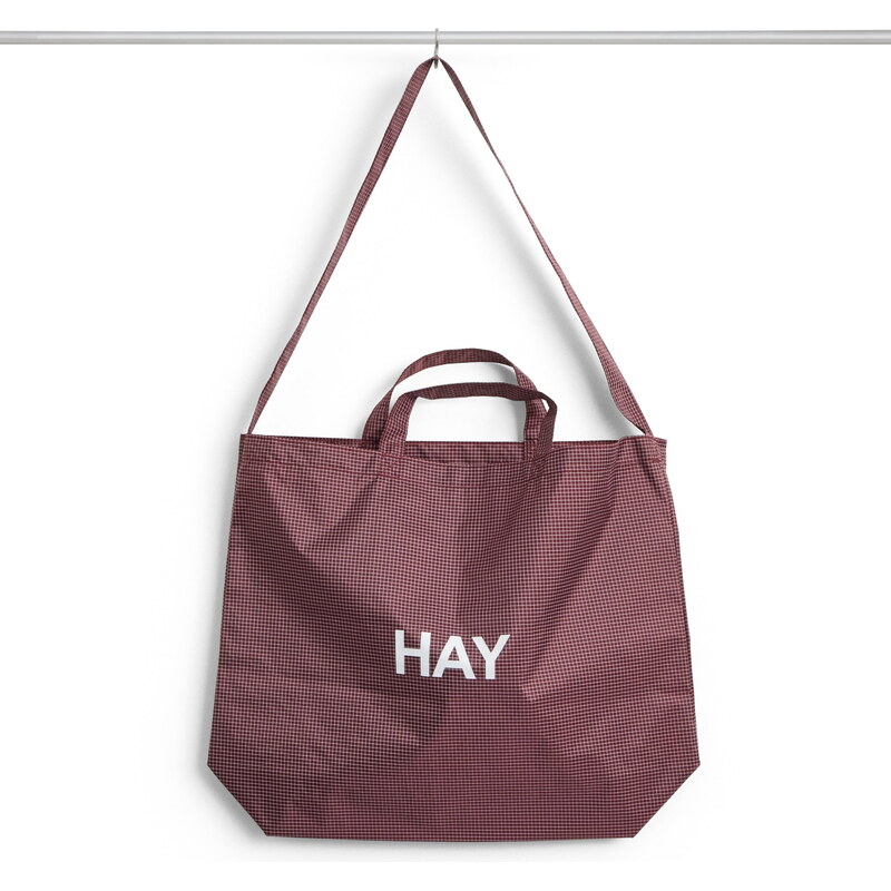 HAY Taška Grid Crossover Bag M Burgundy