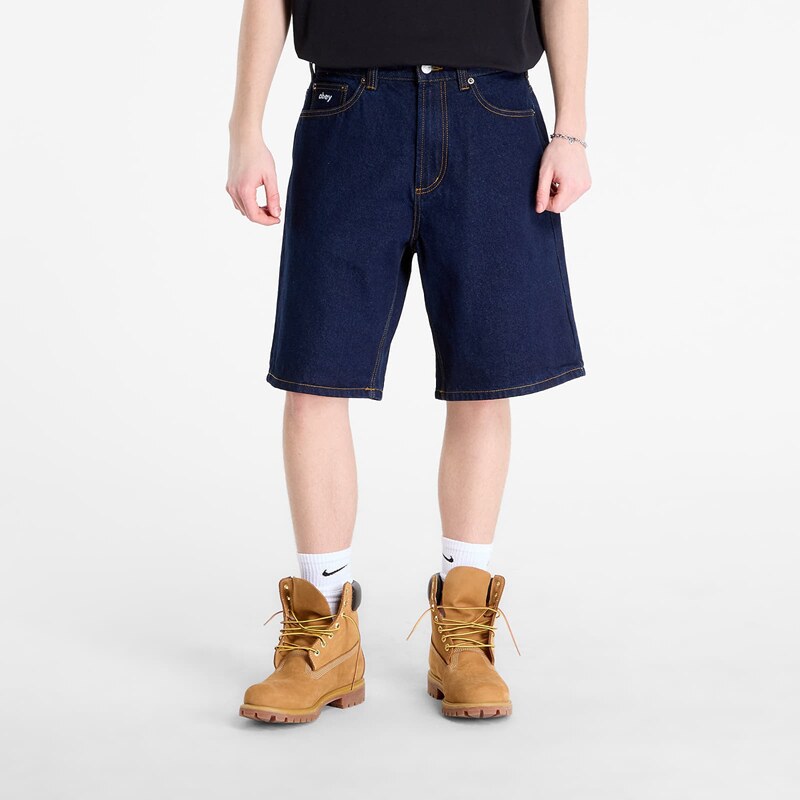 OBEY Clothing Šortky OBEY Bigwig Baggy Denim Short Rinse Indigo