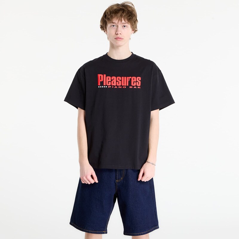 Tričko PLEASURES Piano Bar T-Shirt Black M