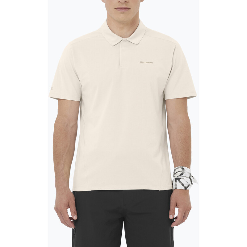 Pánské polo tričko Salomon Trackline Polo silver cloud