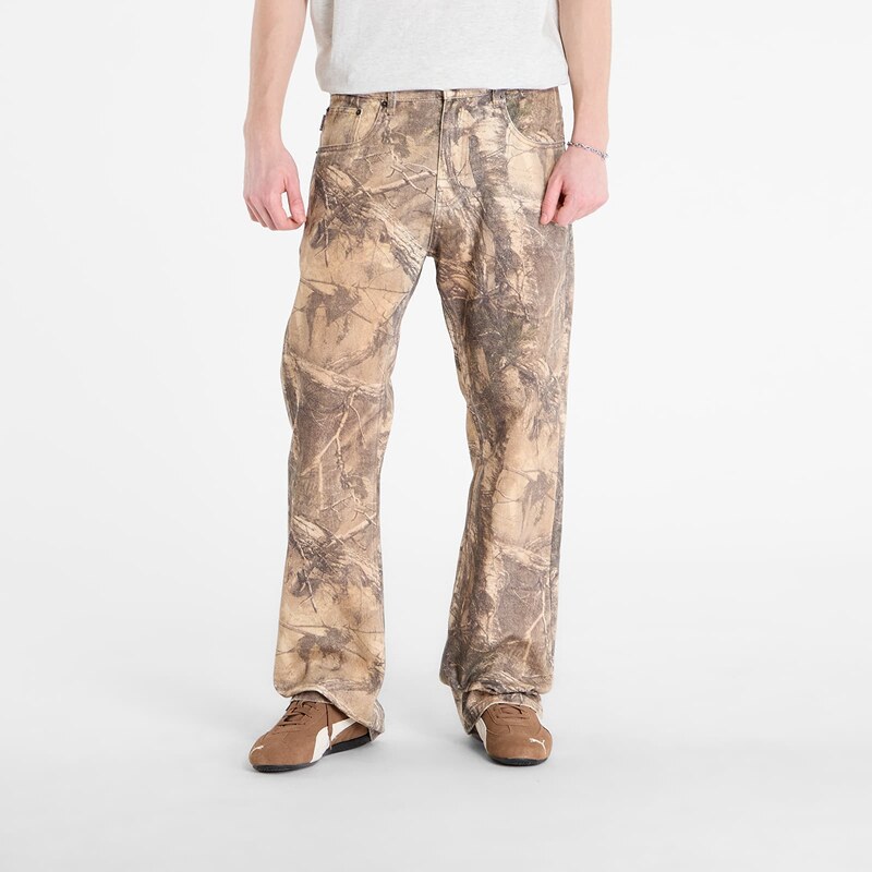 Džíny PLEASURES Hendrix Flare Jeans Brown Tree 30
