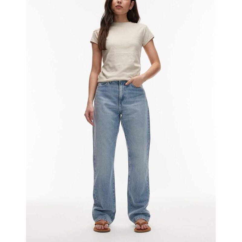 Carhartt WIP noxon straight fit jeans in bleach wash-Blue