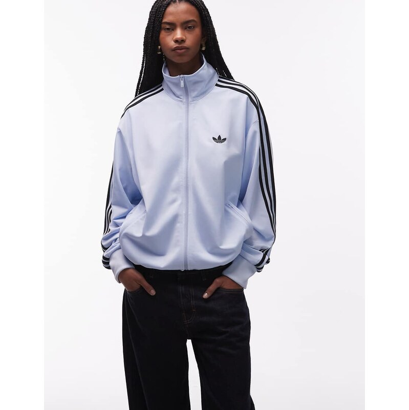 adidas Originals Firedbird track top in light blue 113642853