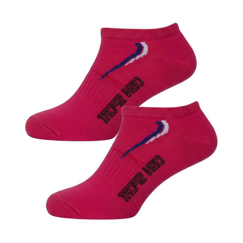 Dívčí kotníčkové ponožky Design Socks - tm.růžová