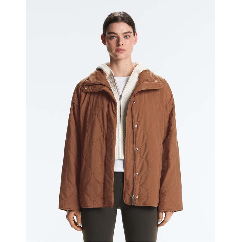 OYSHO Waterrepellent fellex aerogel padded jacket in brown 113476925