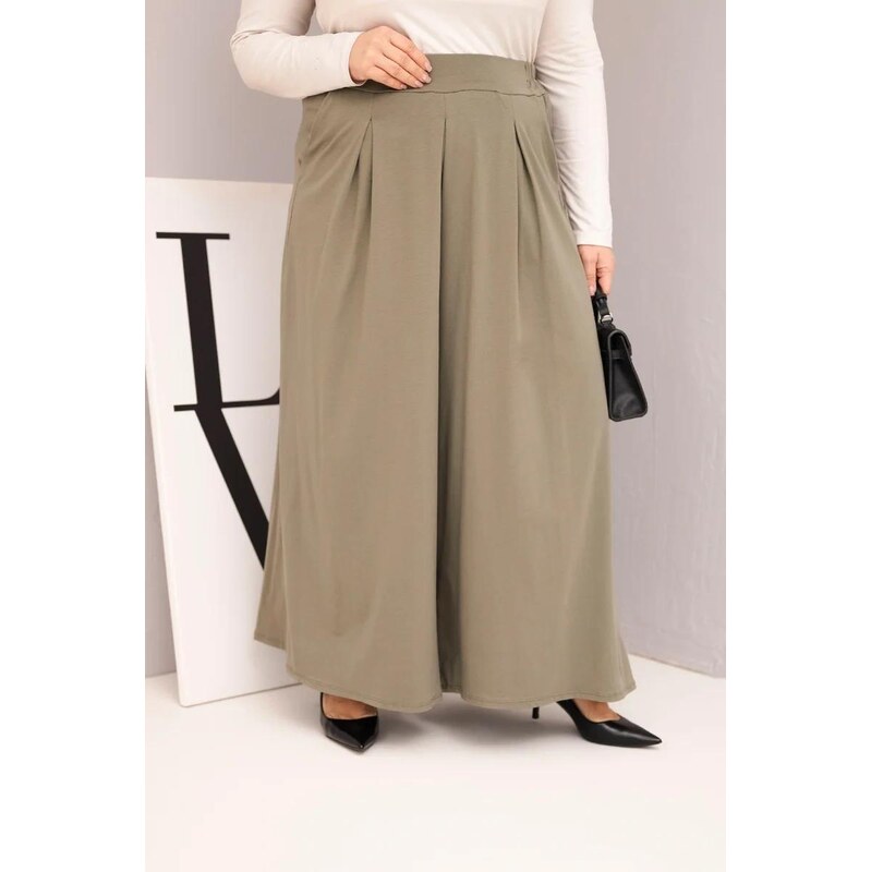 MladaModa Široké oversize kalhoty s volným střihem model 23048