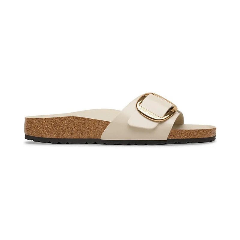 Birkenstock pantofle na plochém podpatku dámské kožené Madrid