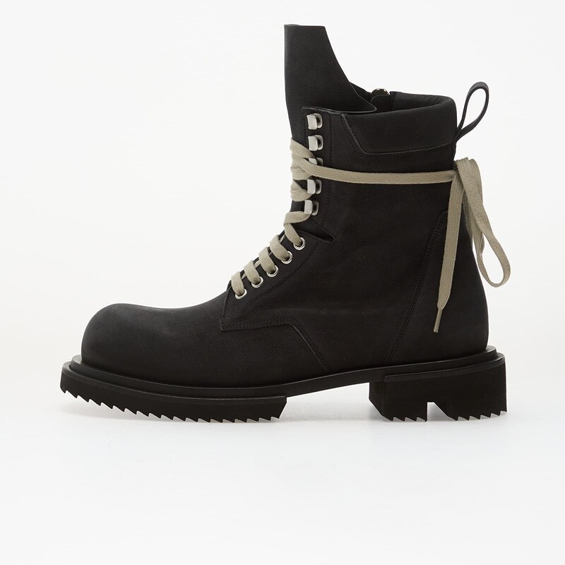 Rick Owens Leather Boots - Low Army Gabe Black