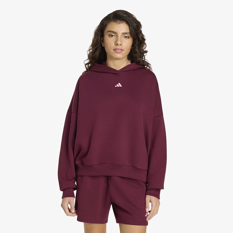 adidas Performance Mikina adidas 3 Stripes Studio Hoodie Maroon M 113535852