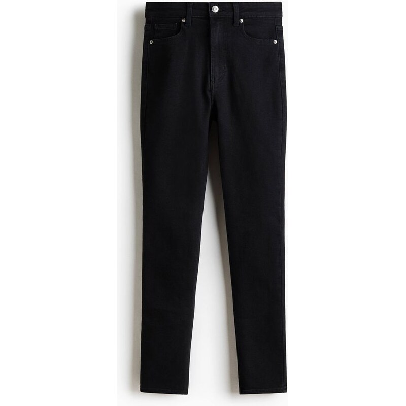 H&M - Skinny High Waist Jeans - Černý Denim