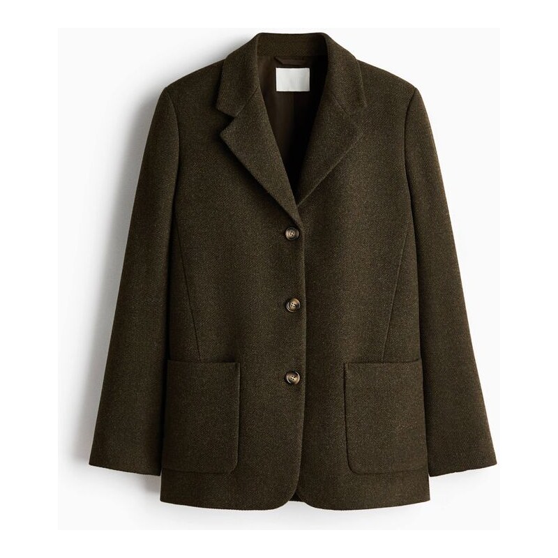 H&M - Sako z vlněné směsi - zelená 111146717