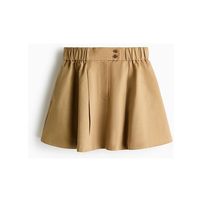 H&M - Minisukně Flared - Tmavě Béžová