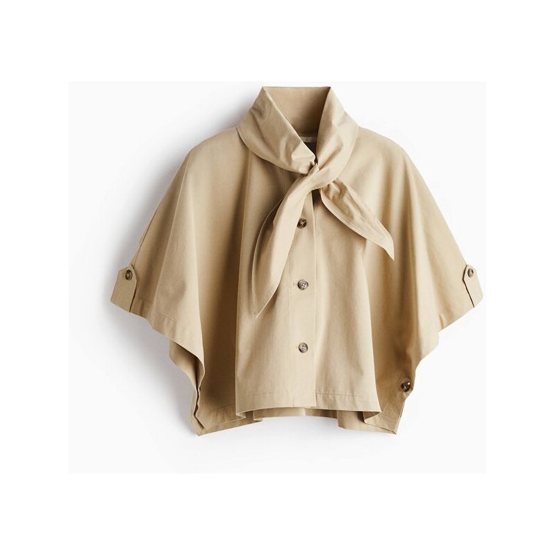H&M - Trenčkotový plášť s šátkovým detailem - béžová 113466710
