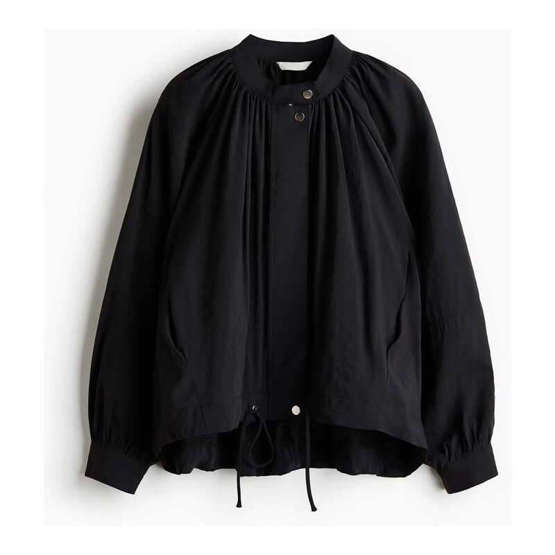 H&M - Modalová bundas balonovým rukávem - Černá