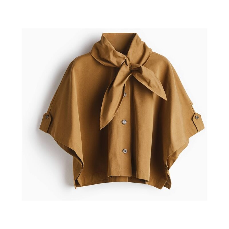 H&M - Trenčkotový plášť s šátkovým detailem - béžová 113466789