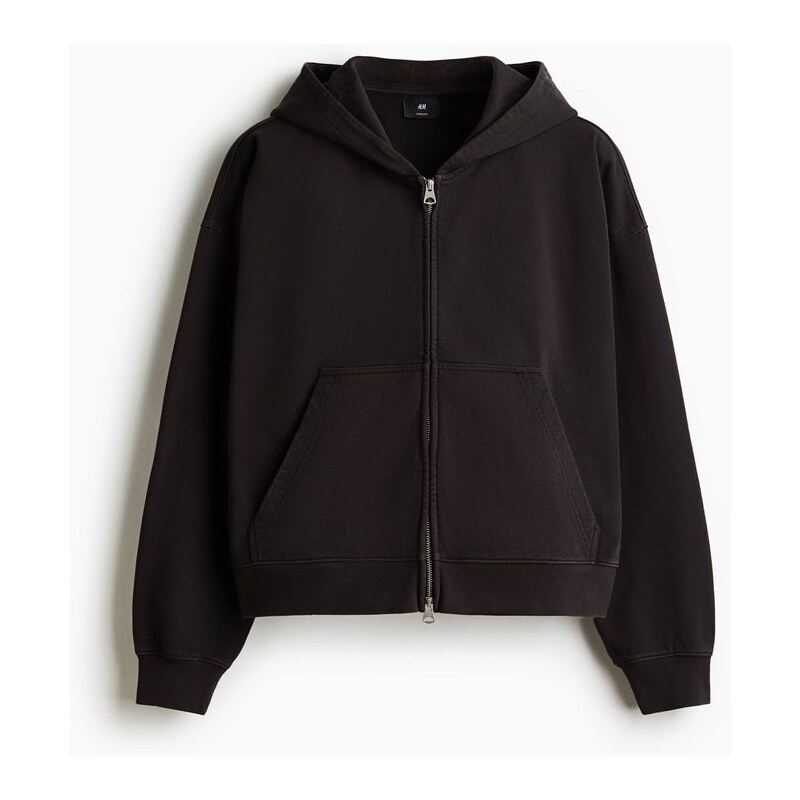 H&M - Bunda na zip Oversized Fit - Černá