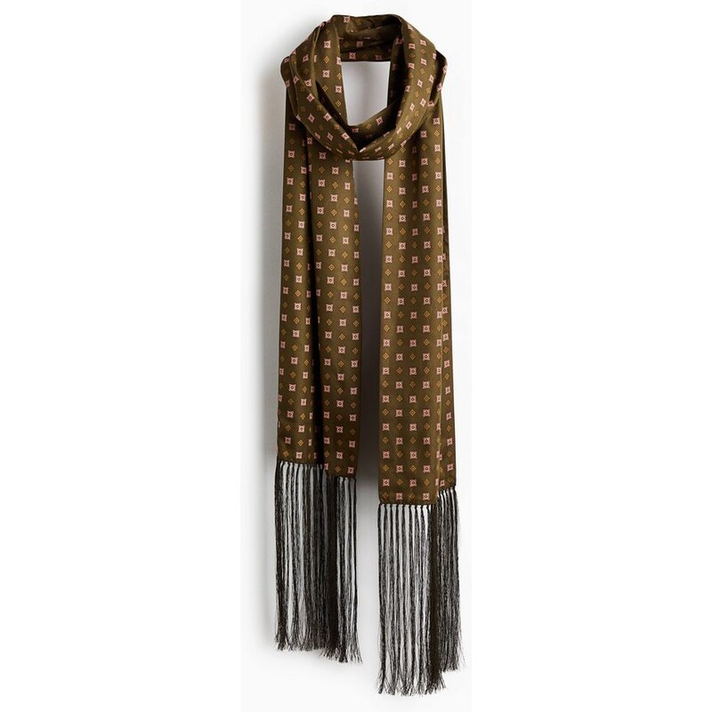 H&M - Šálas třásněmi - zelená 113466929