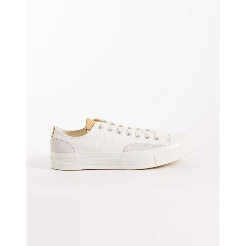 Converse Chuck 70 Ox trainers with mixed material in off white