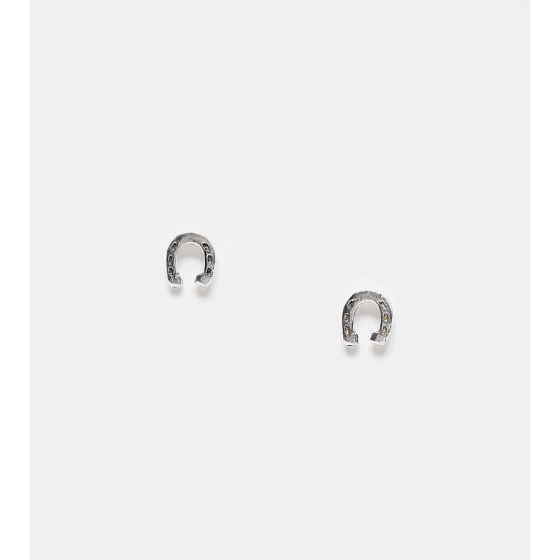 Kingsley Ryan horseshoe stud earrings in silver 113467164