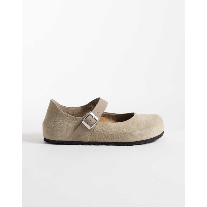 Birkenstock Mantova suede mary jane in taupe-Neutral