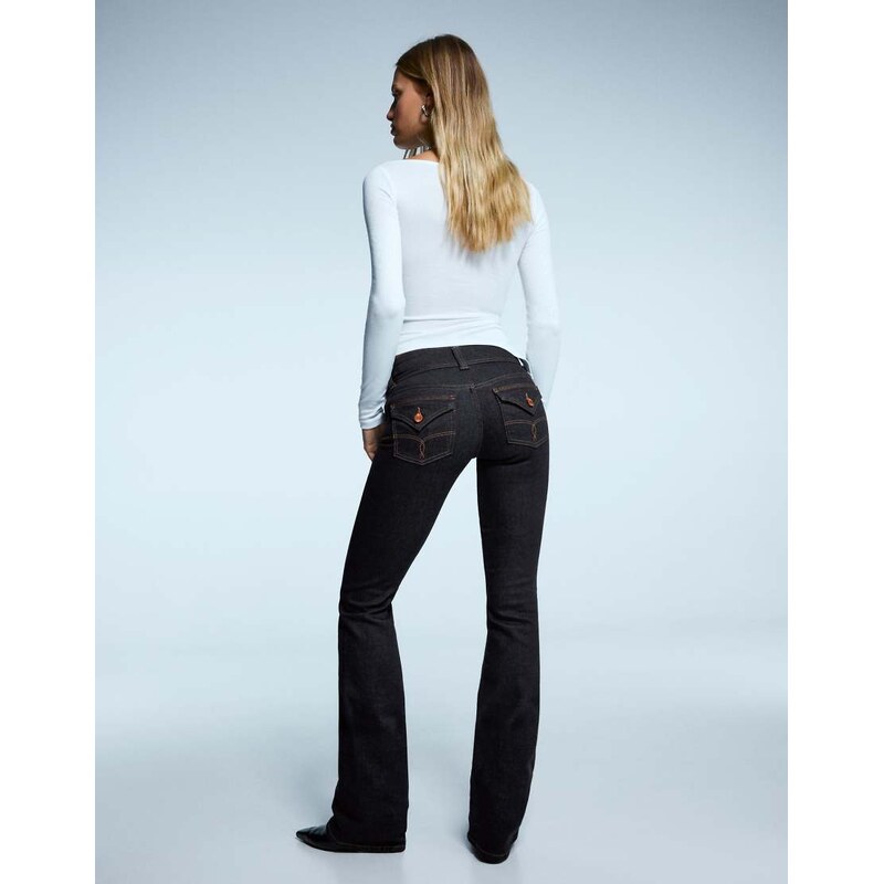 Bershka Bootcut jeans in denim blue