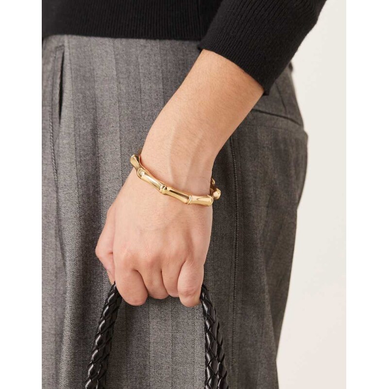 Accessorize bamboo clasp bracelet in gold-Multi 113650132