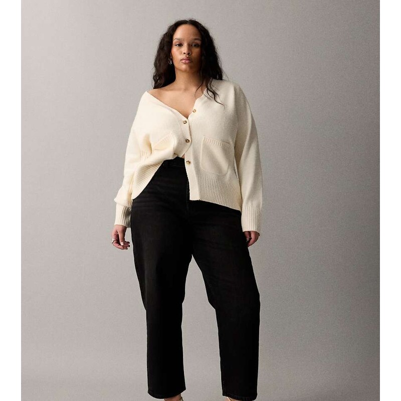 ASOS Curve ASOS DESIGN Curve high rise relaxed mom jeans in