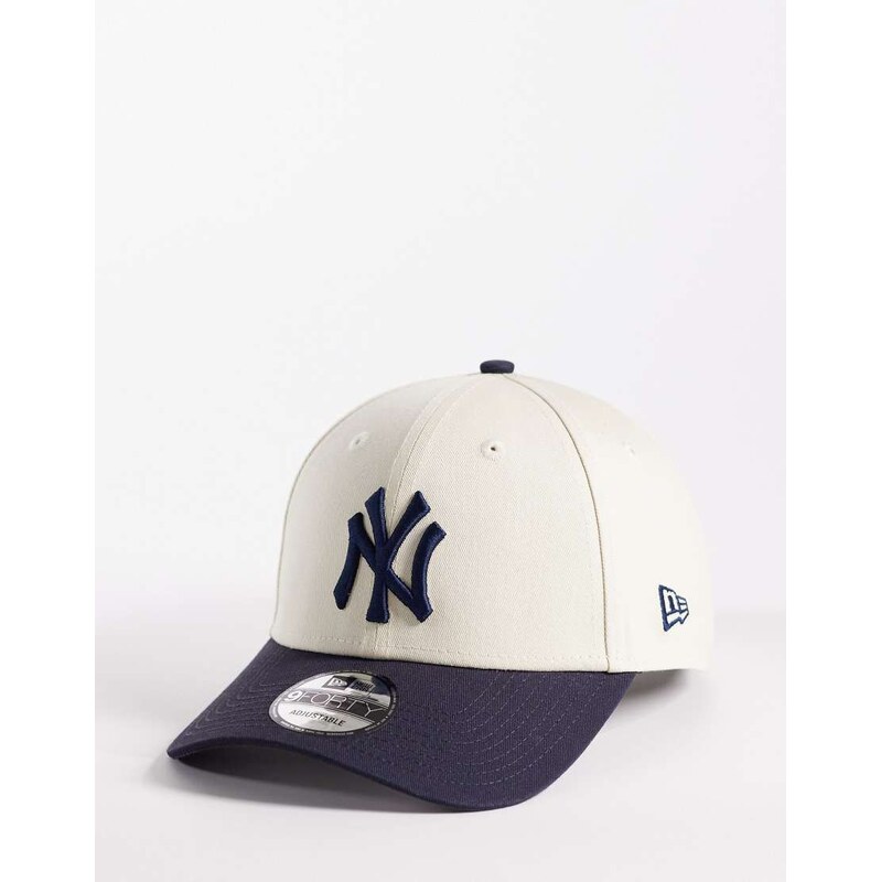 New Era NY Yankees 9forty colourblock cap with contrast peak in