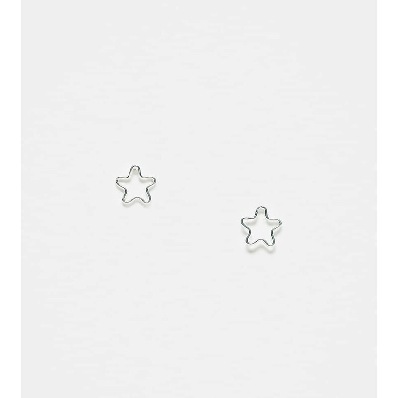 Kingsley Ryan open star stud earrings in silver 113476695