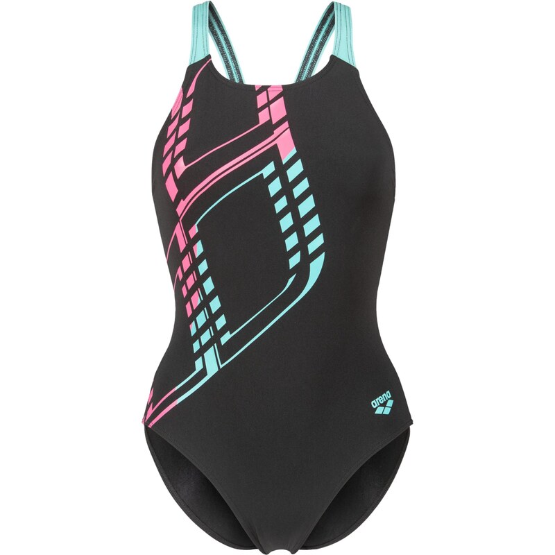 ARENA Plavky GRAPHIC SWIM PRO BACK tyrkysová / světle růžová / černá 113486760