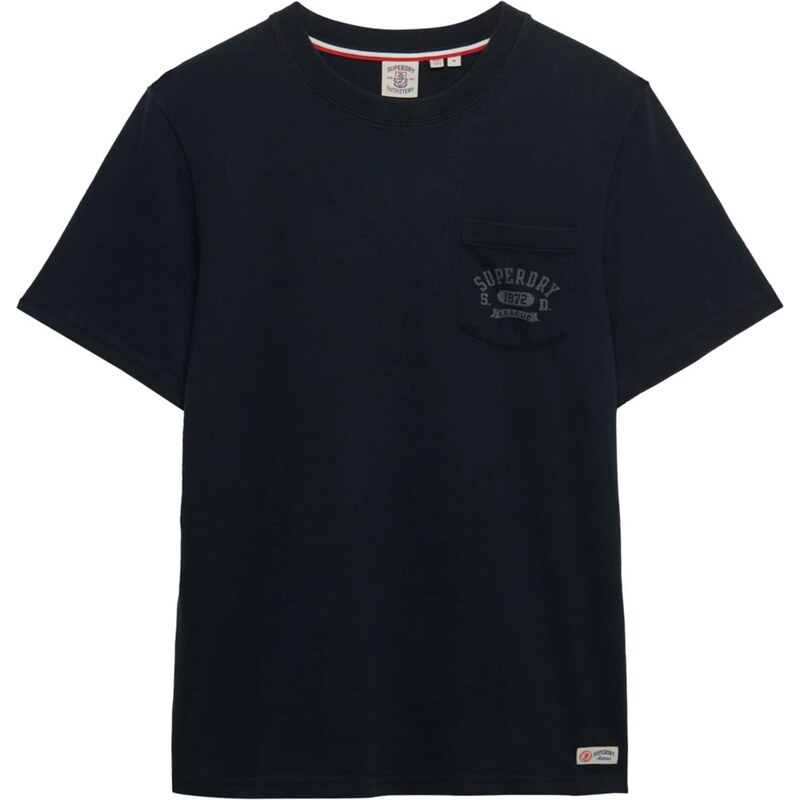 Superdry & Co Tričko Vintage Prep námořnická modř / šedá