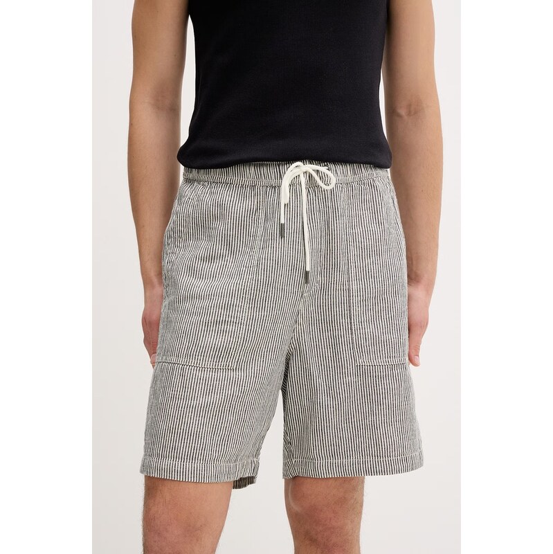 Guess Jeans šortky pánské s příměsí lnu