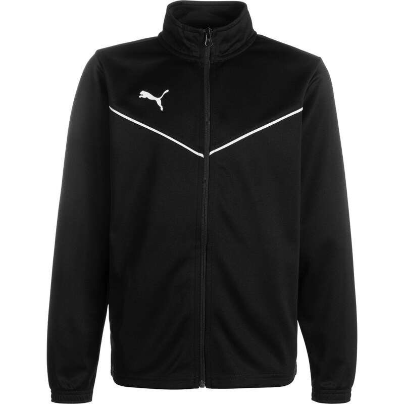 PUMA Sportovní bunda TeamRise černá / bílá
