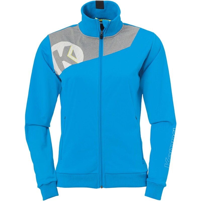 KEMPA Sportovní mikina azurová / šedý melír / offwhite