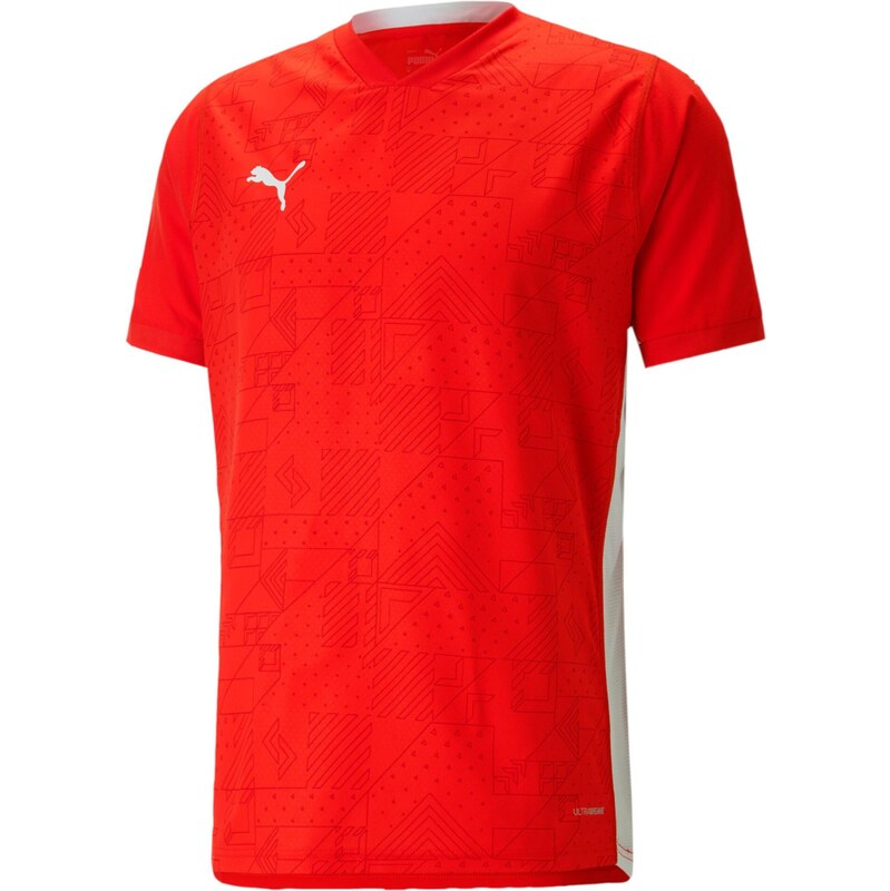 PUMA Funkční tričko červená / tmavě červená / bílá