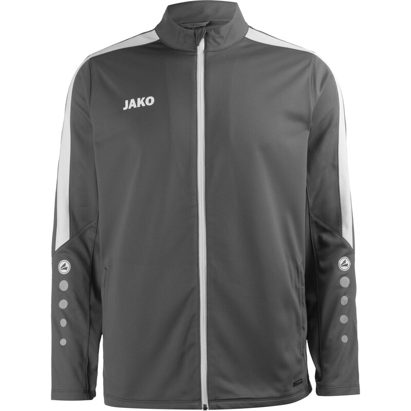 JAKO Sportovní bunda Power tmavě šedá / offwhite