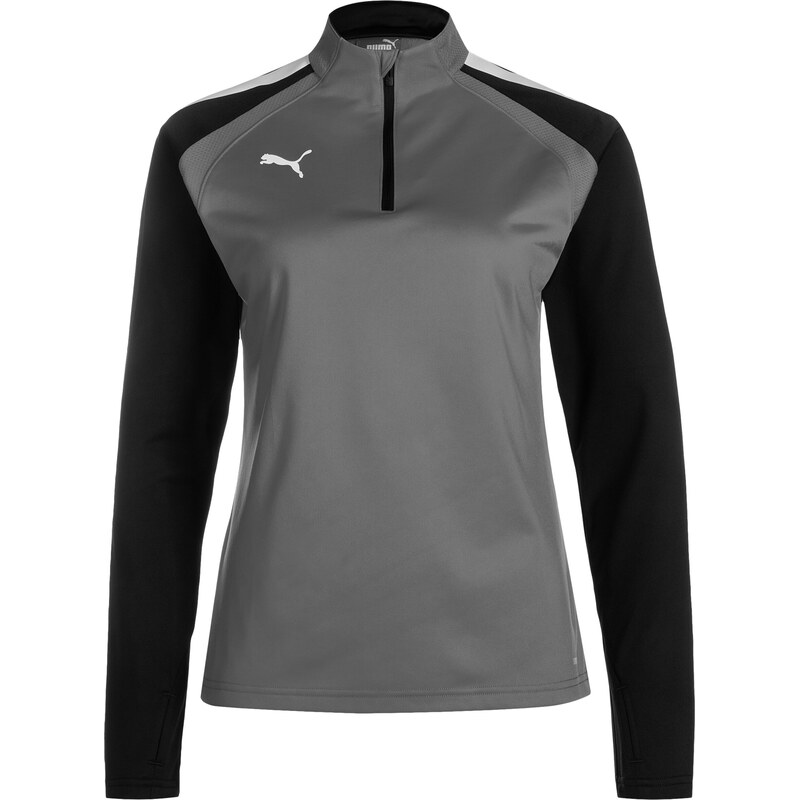 PUMA Sportovní mikina TeamLiga šedá / černá