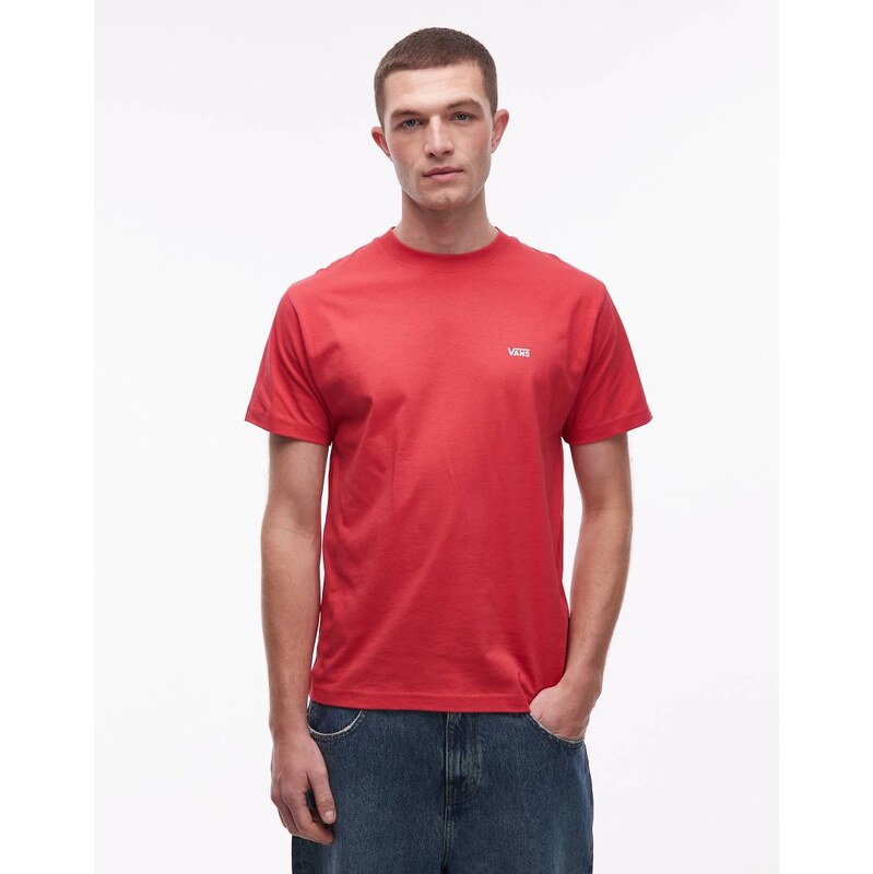 Vans left chest logo t-shirt in red