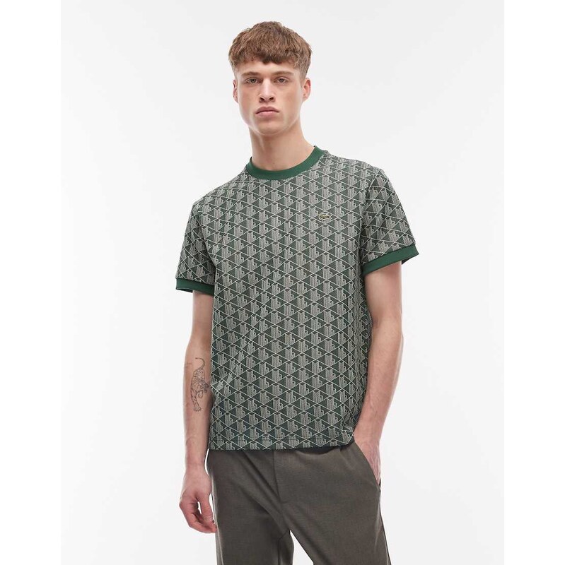 Lacoste monogram t-shirt in green