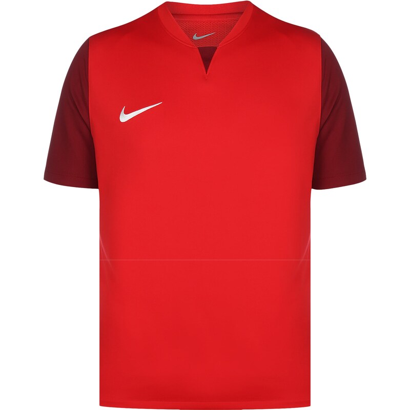 NIKE Funkční tričko Trophy V červená / vínově červená / bílá