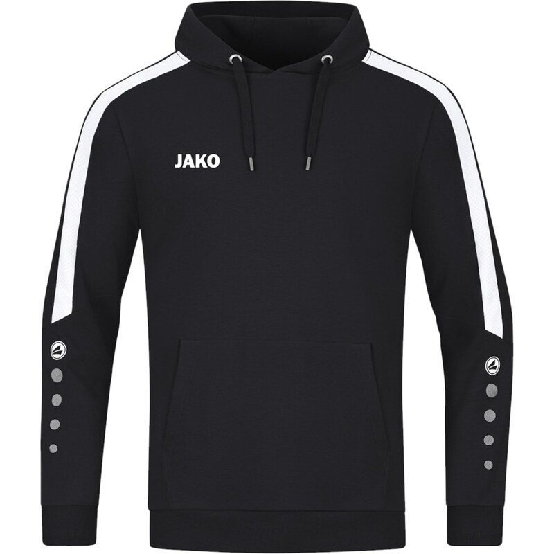 JAKO Sportovní mikina Power černá / bílá