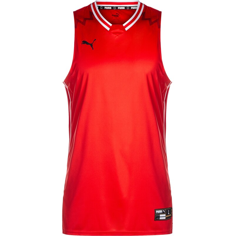 PUMA Trikot Hoops Team Game červená / černá / bílá