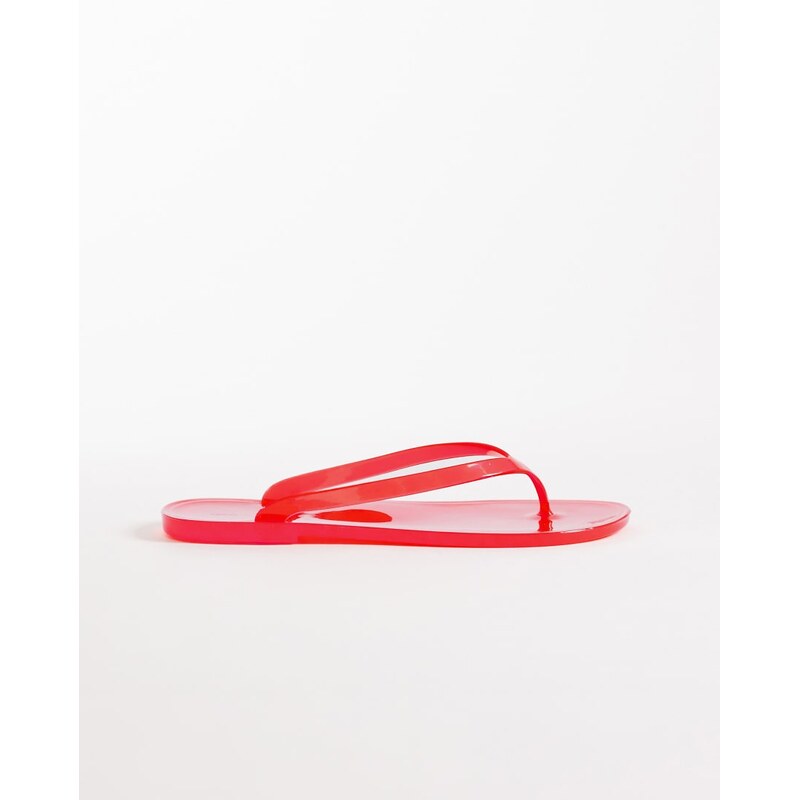 ASOS DESIGN Foxton jelly flip flops in red 115518647