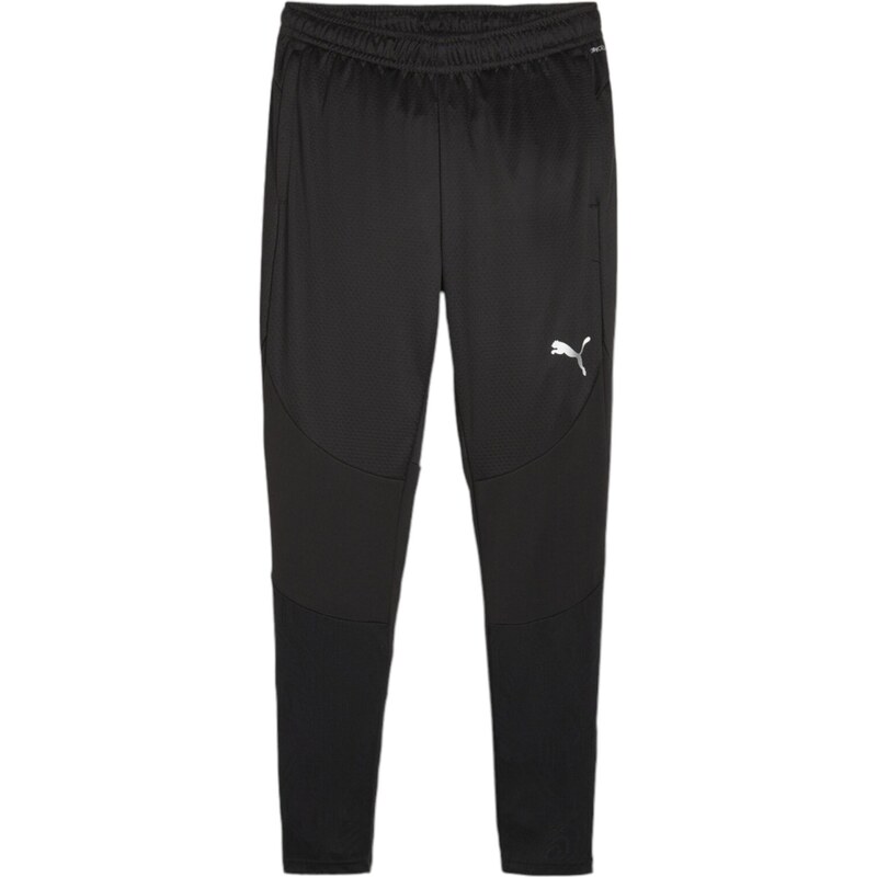 PUMA Sportovní kalhoty teamFINAL černá / stříbrná