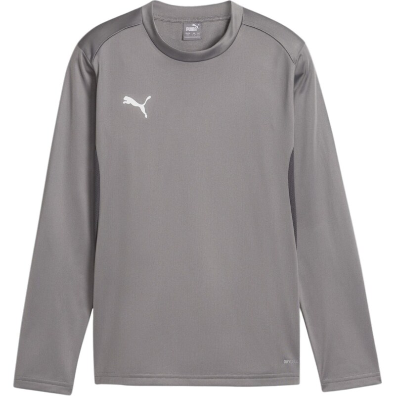 PUMA Sportovní mikina šedá / bílá