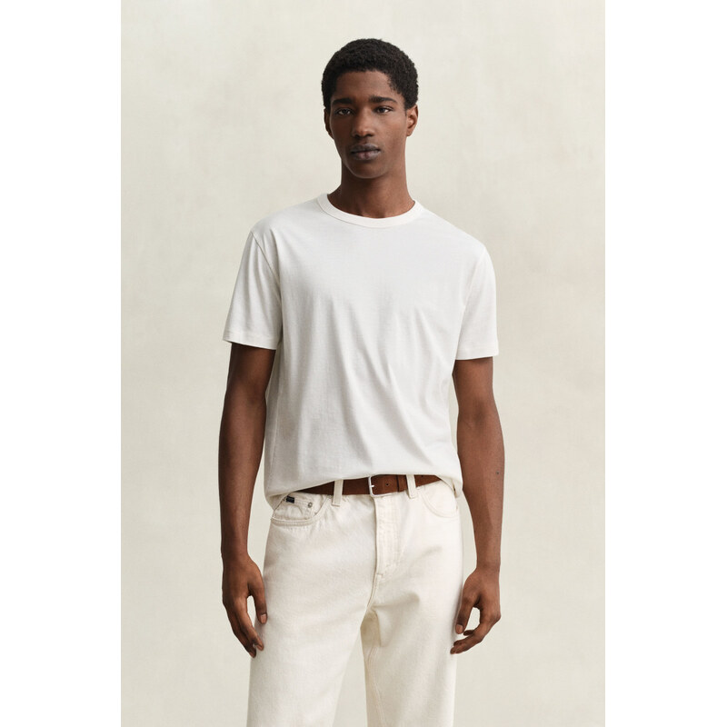 TRIČKO GANT PIMA T-SHIRT EGGSHELL