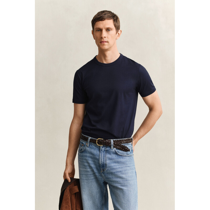 TRIČKO GANT PIMA T-SHIRT EVENING BLUE