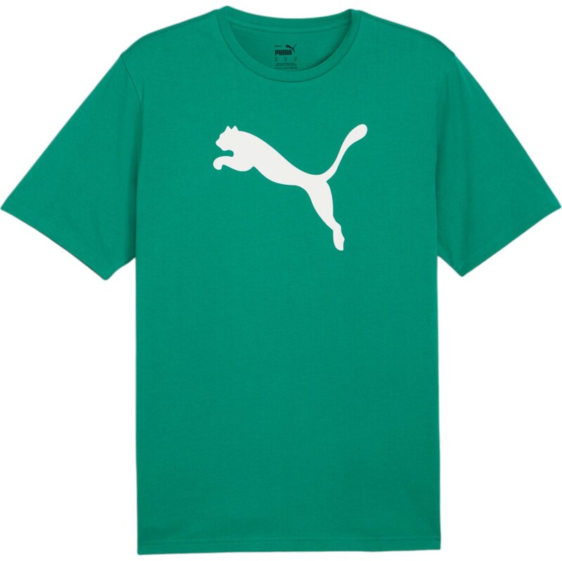PUMA Funkční tričko TeamRise zelená / bílá