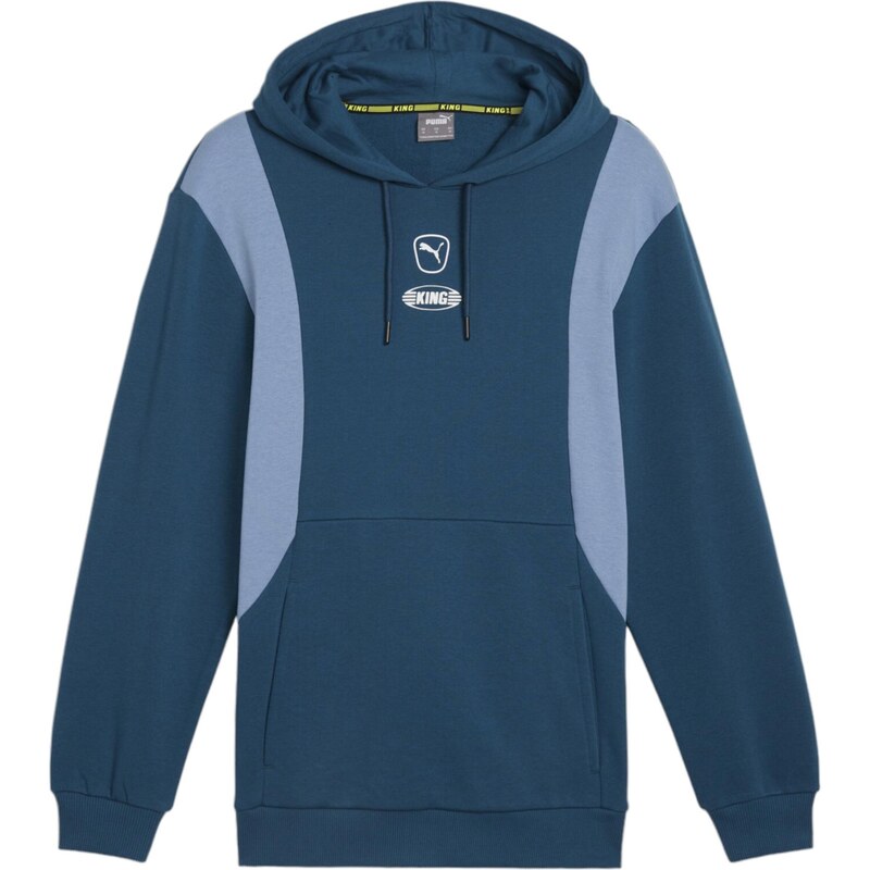 PUMA Sportovní mikina námořnická modř / kouřově modrá / bílá